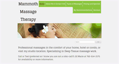 Desktop Screenshot of mammothmobilemassage.com